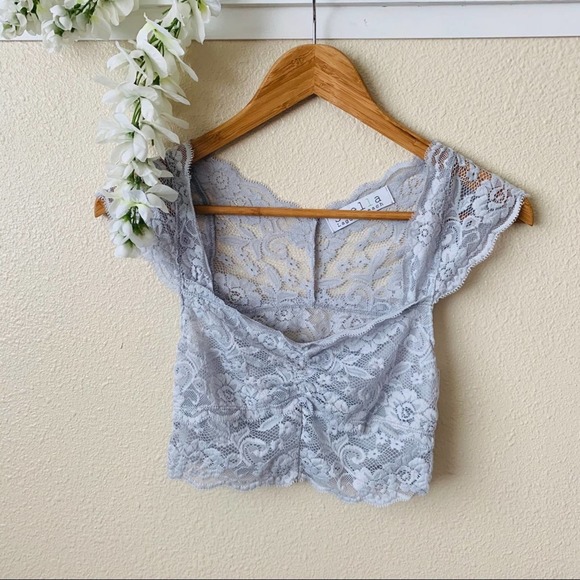 Stella Crop Top in powder blue in Small - Picture 1 of 7